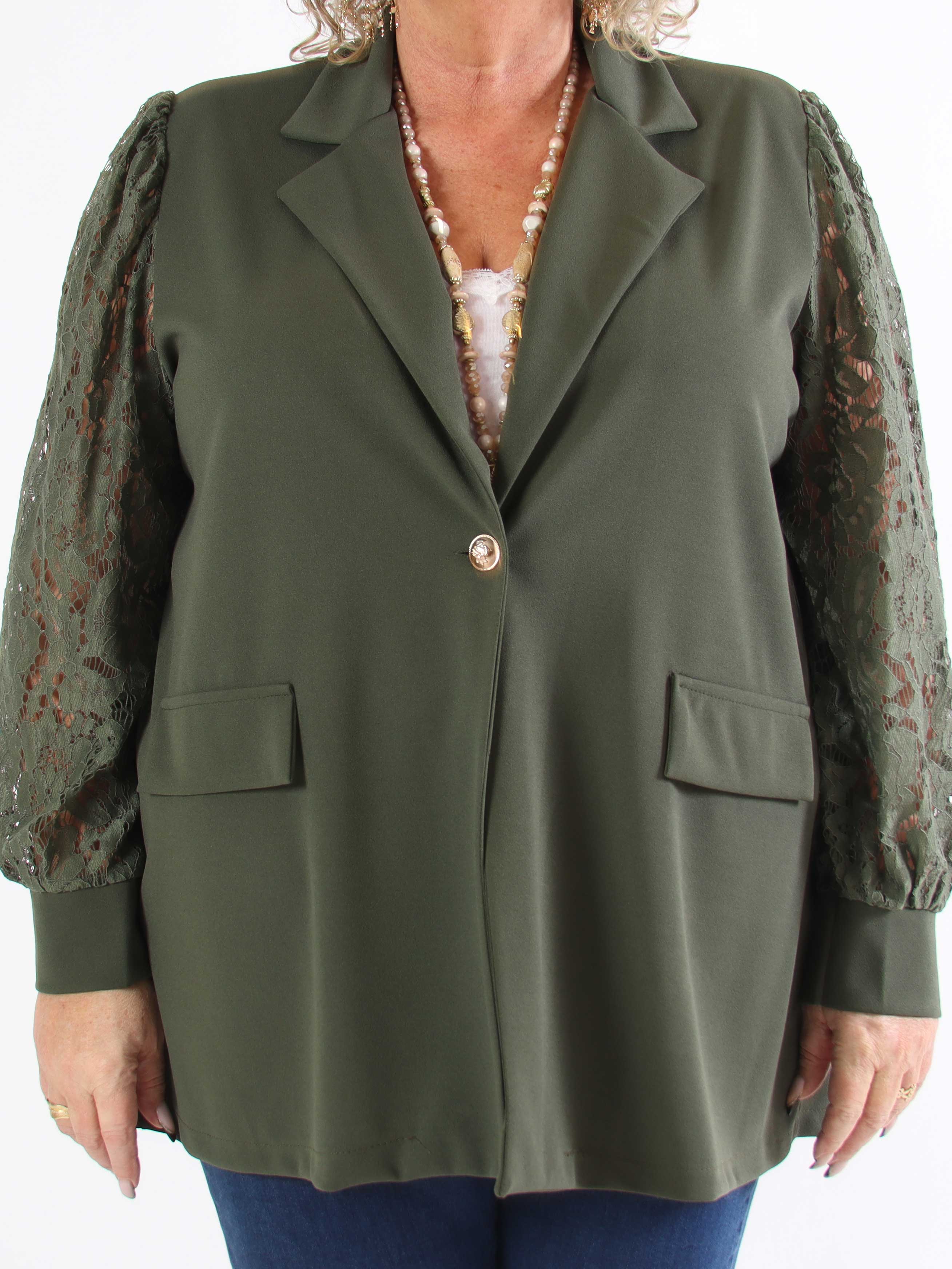 Kata Lace - Oversized blazer med ärmar i spets